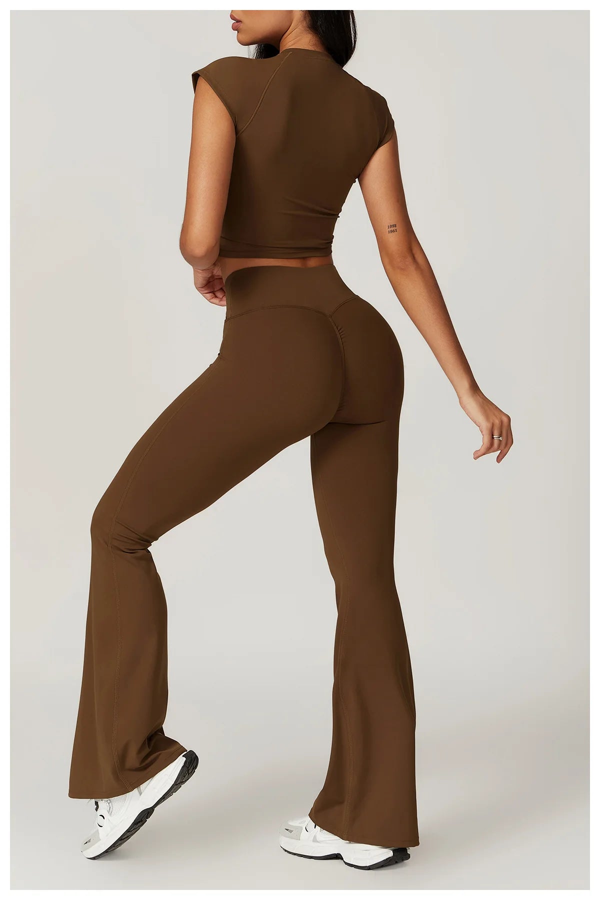 Women Yoga Set Crop Top Leggings