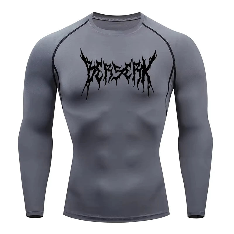 Men Compression Shirt Gym Rash Guard