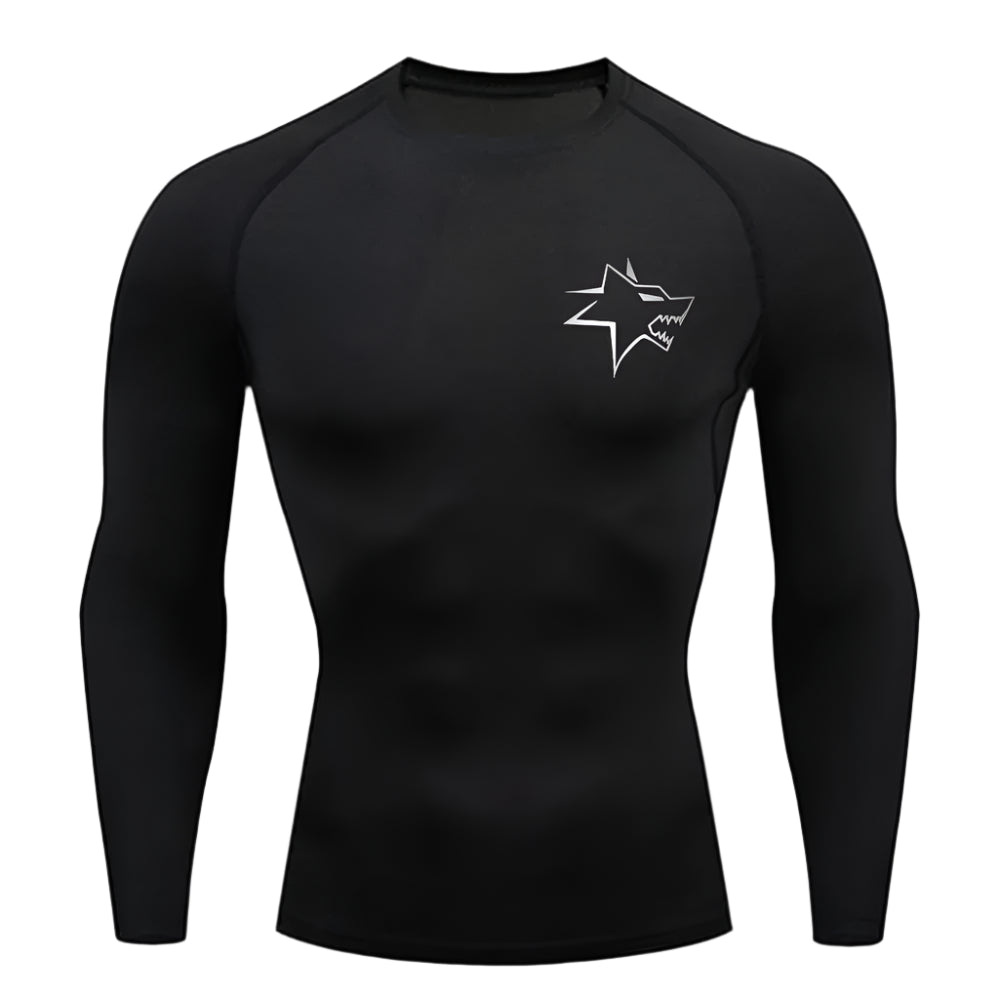 Men Training Shirt Compression Tights Set