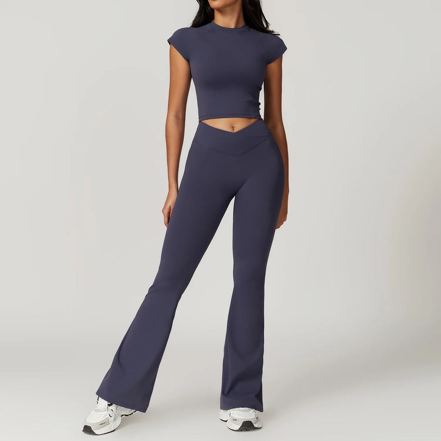Women Yoga Set Crop Top Leggings