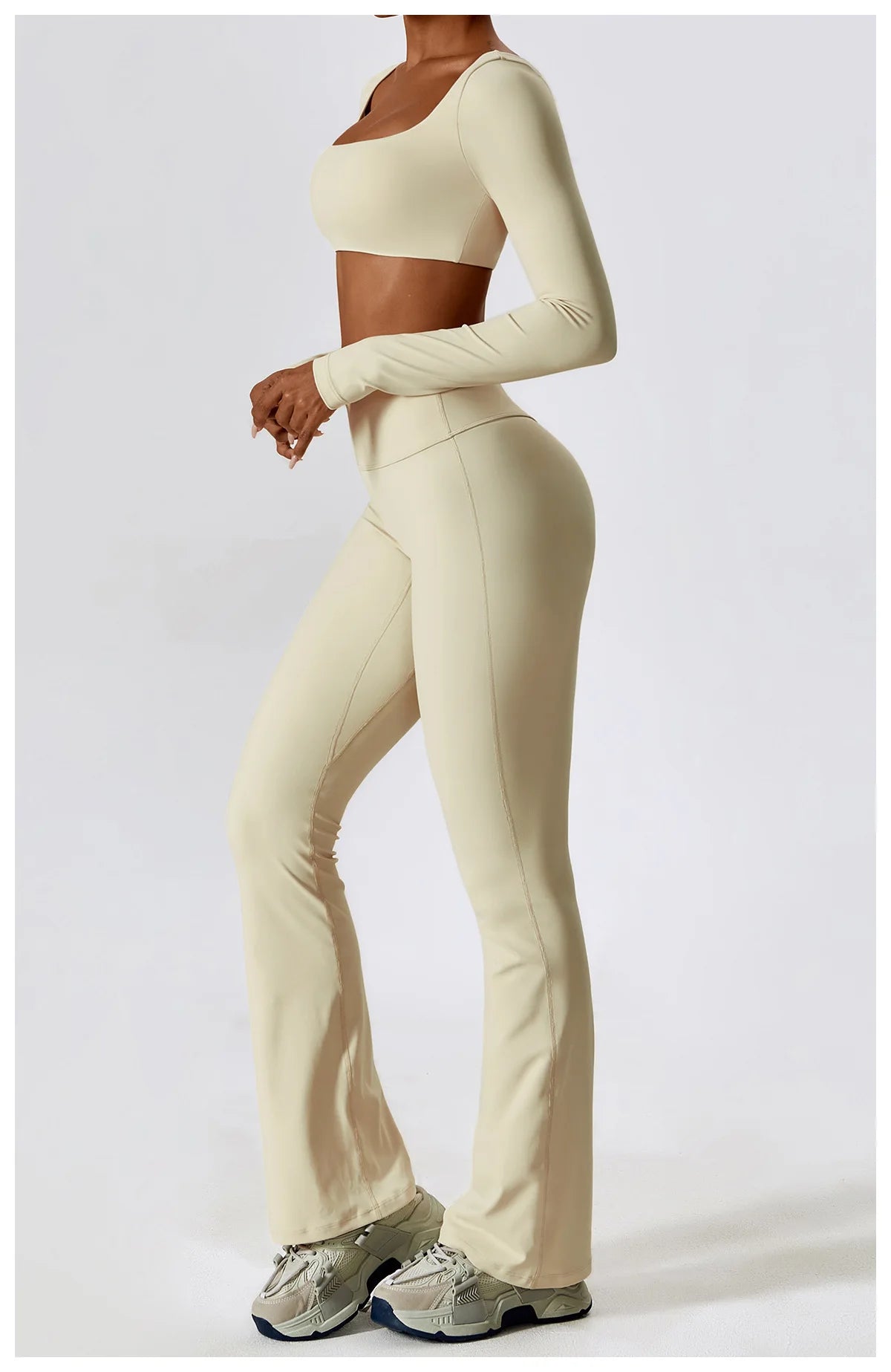 Women Tracksuit Yoga Set Crop Leggings