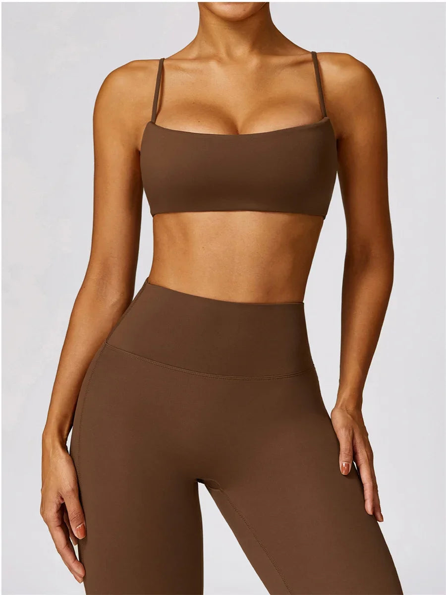 Women Yoga Set Beauty Back Bra Leggings