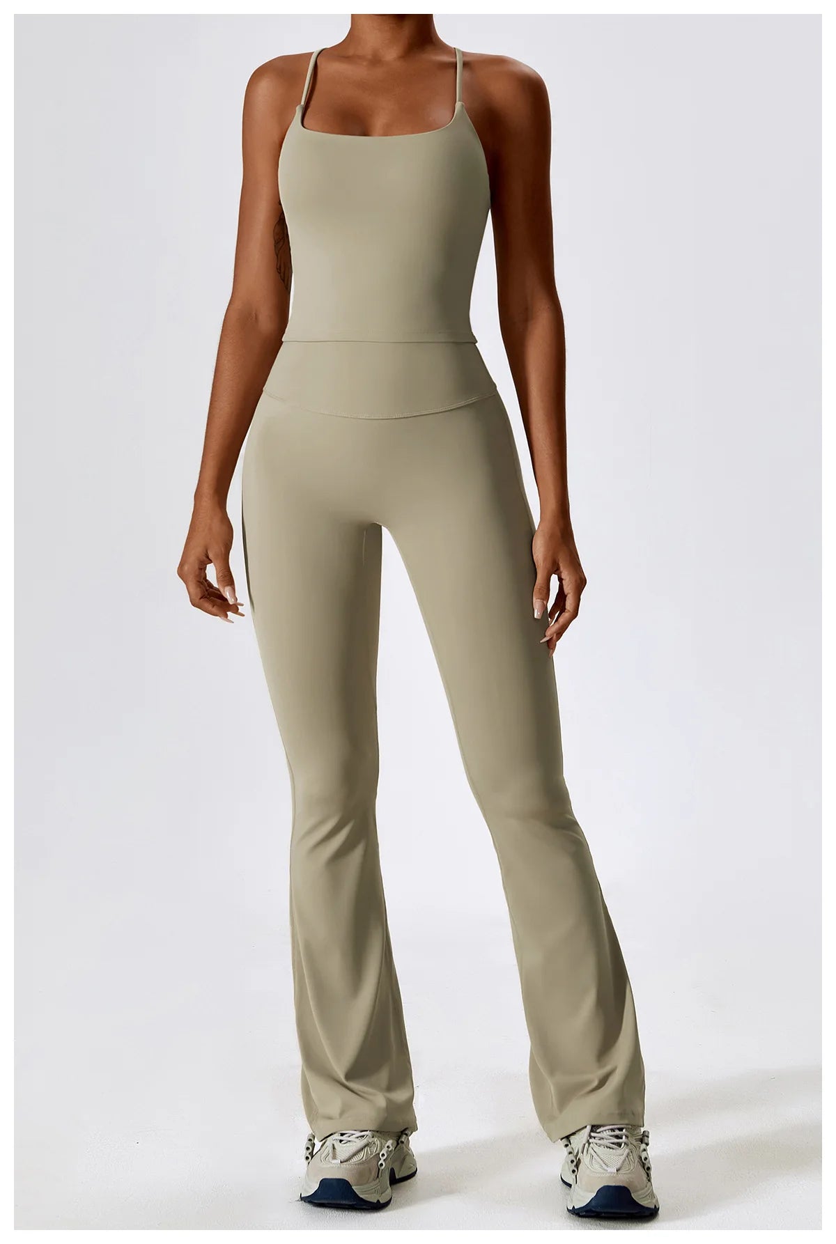 Women Tracksuit Yoga Set Crop Leggings