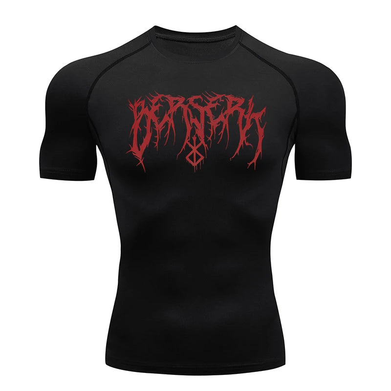 Men Rash Guard Shirt Compression