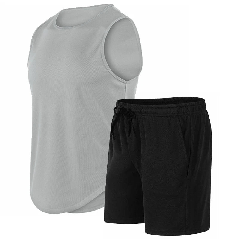 Men Sports Vest Shorts Set