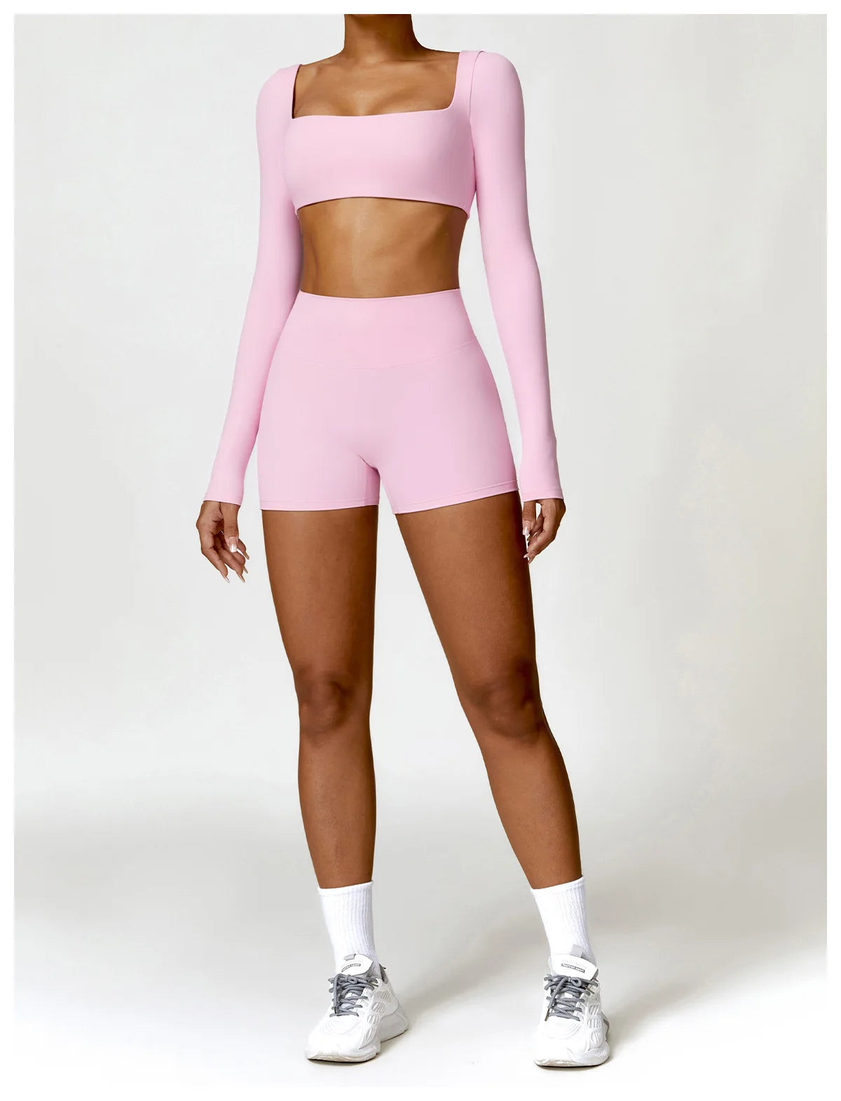 Women Yoga Set Long Sleeve Bra Leggings