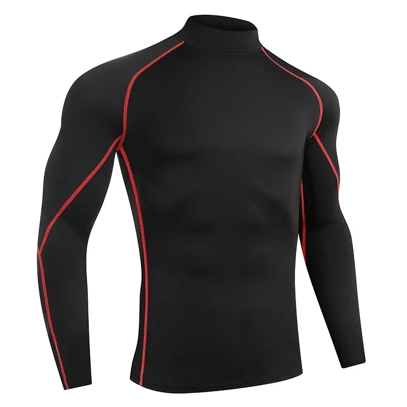 Men Running Compression Shirt Long Sleeve