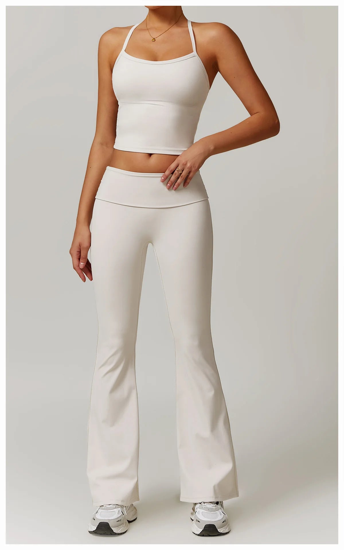 Women Yoga Set Crop Leggings