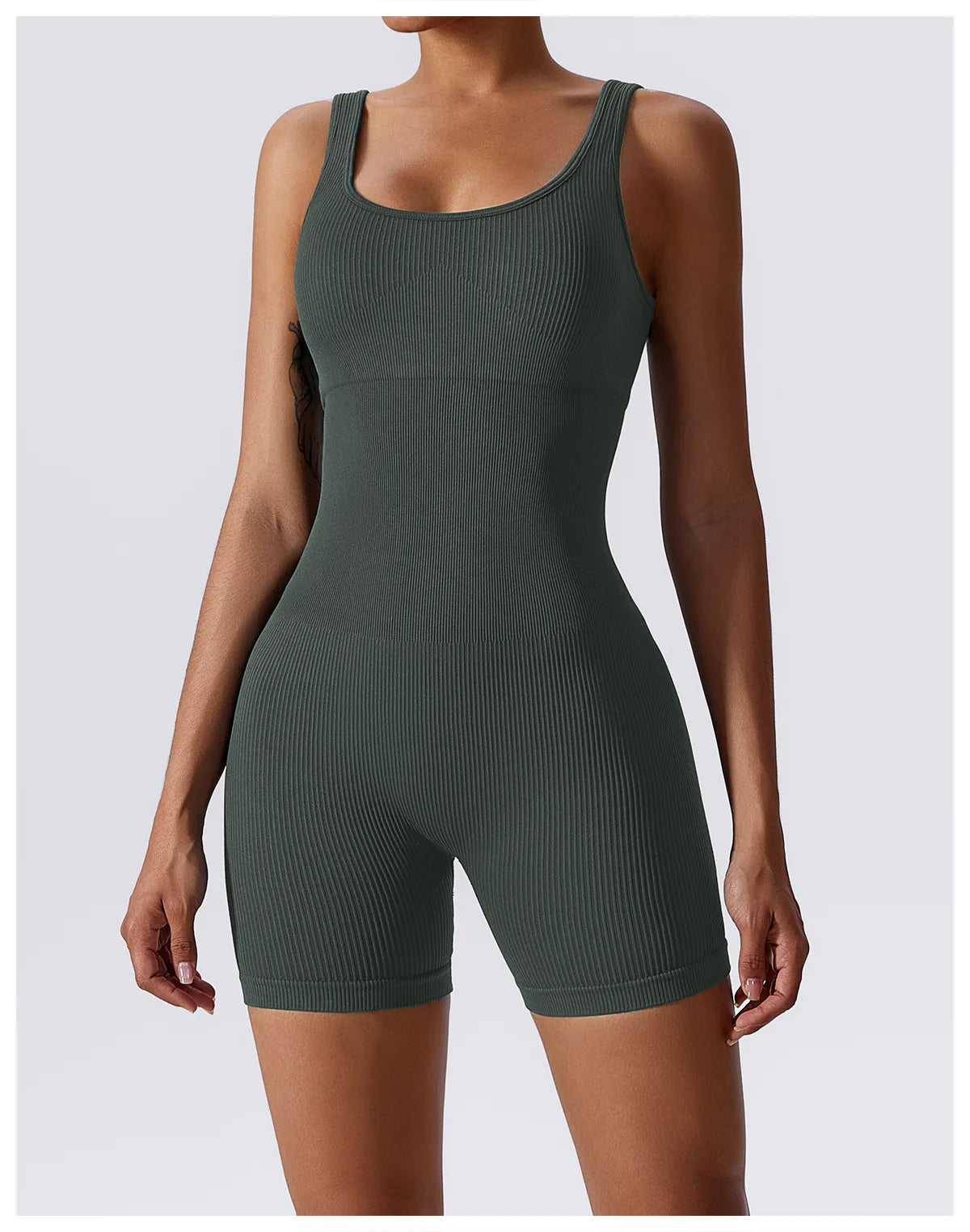 Women Jumpsuit Ribbed Yoga Tracksuit