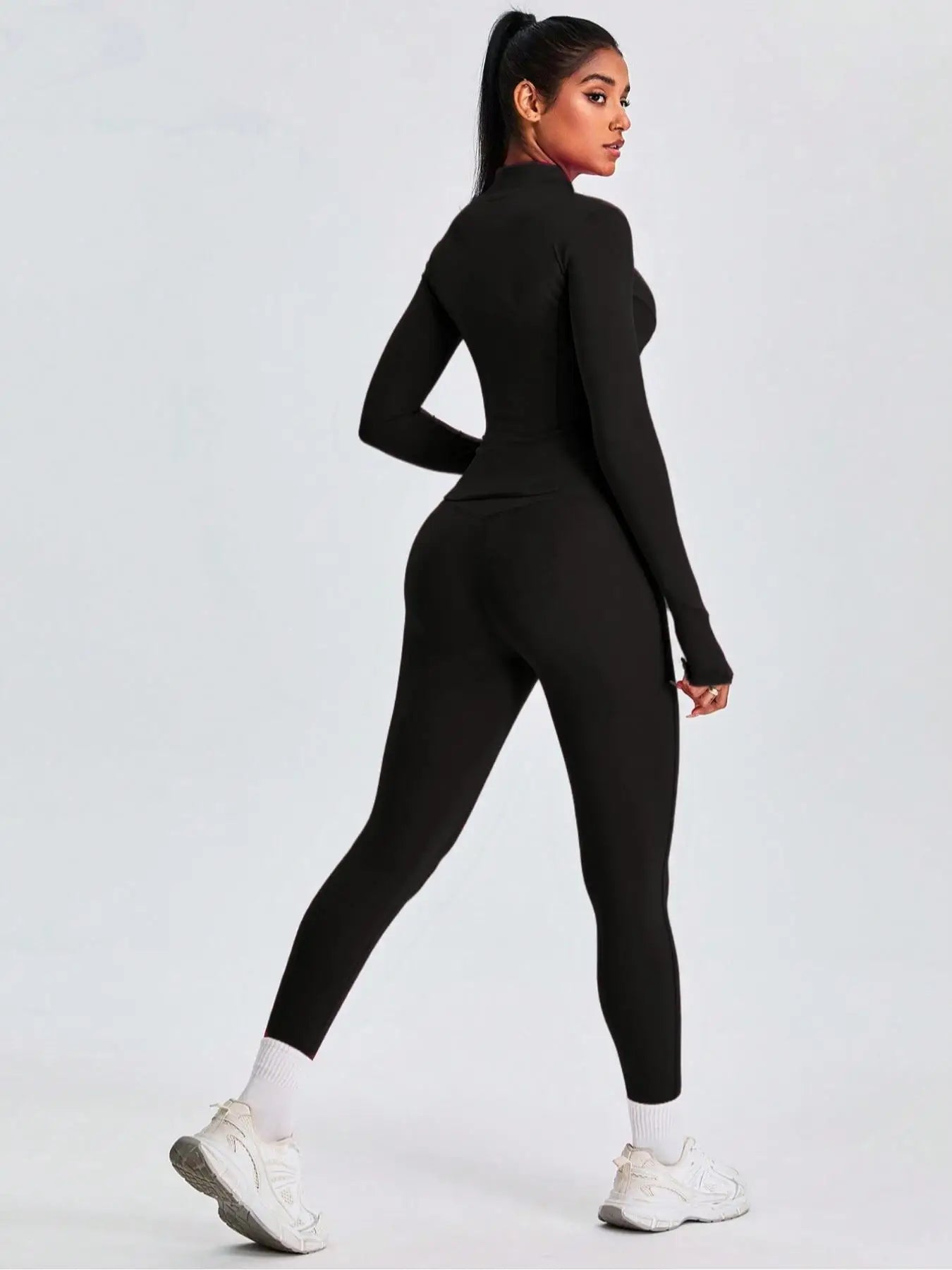Women Tracksuit Zip Jacket Leggings Set