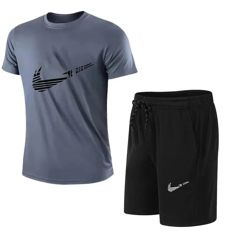 Men Tracksuit Shirt Shorts Summer