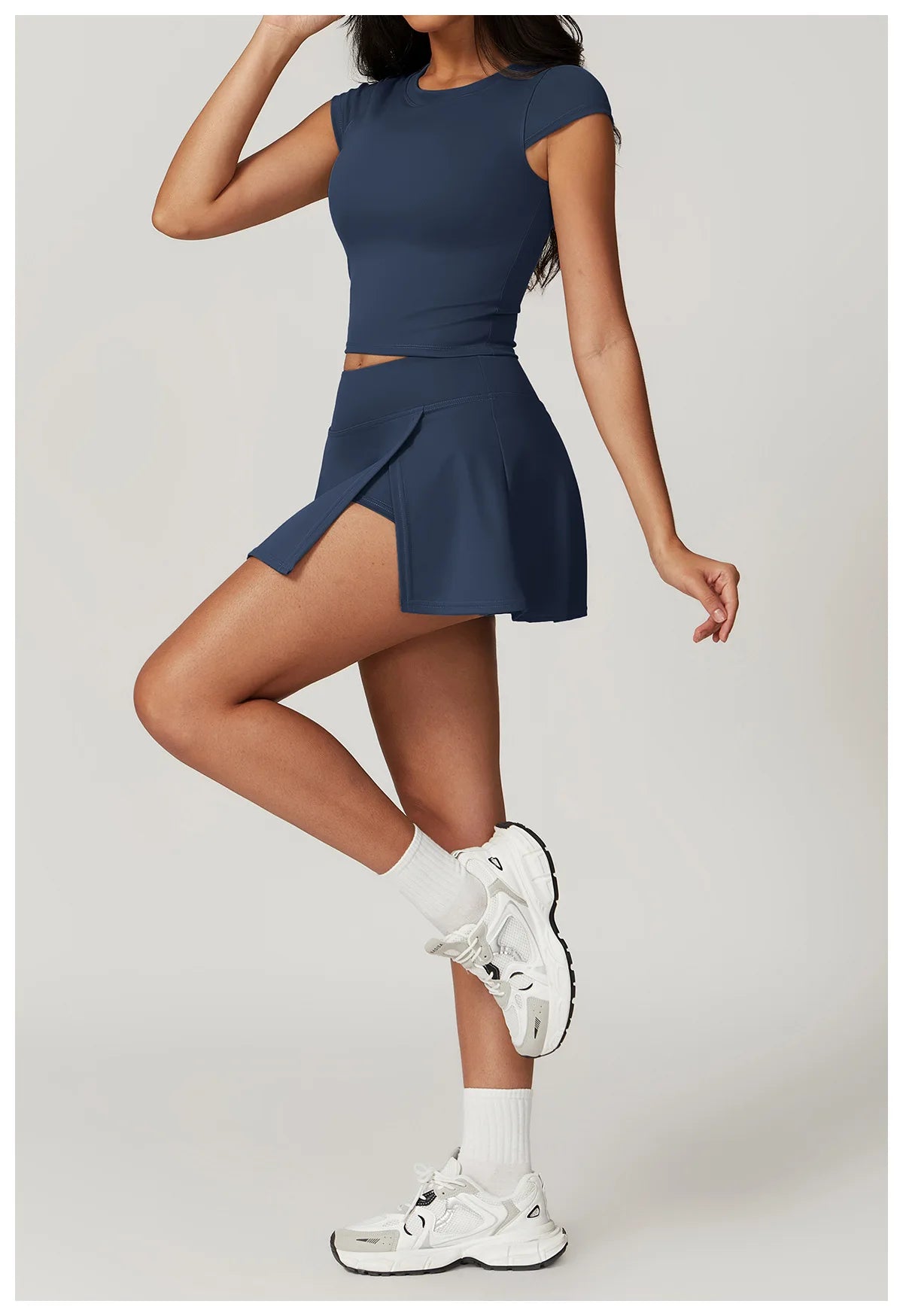 Women Yoga Set Leggings Skirt