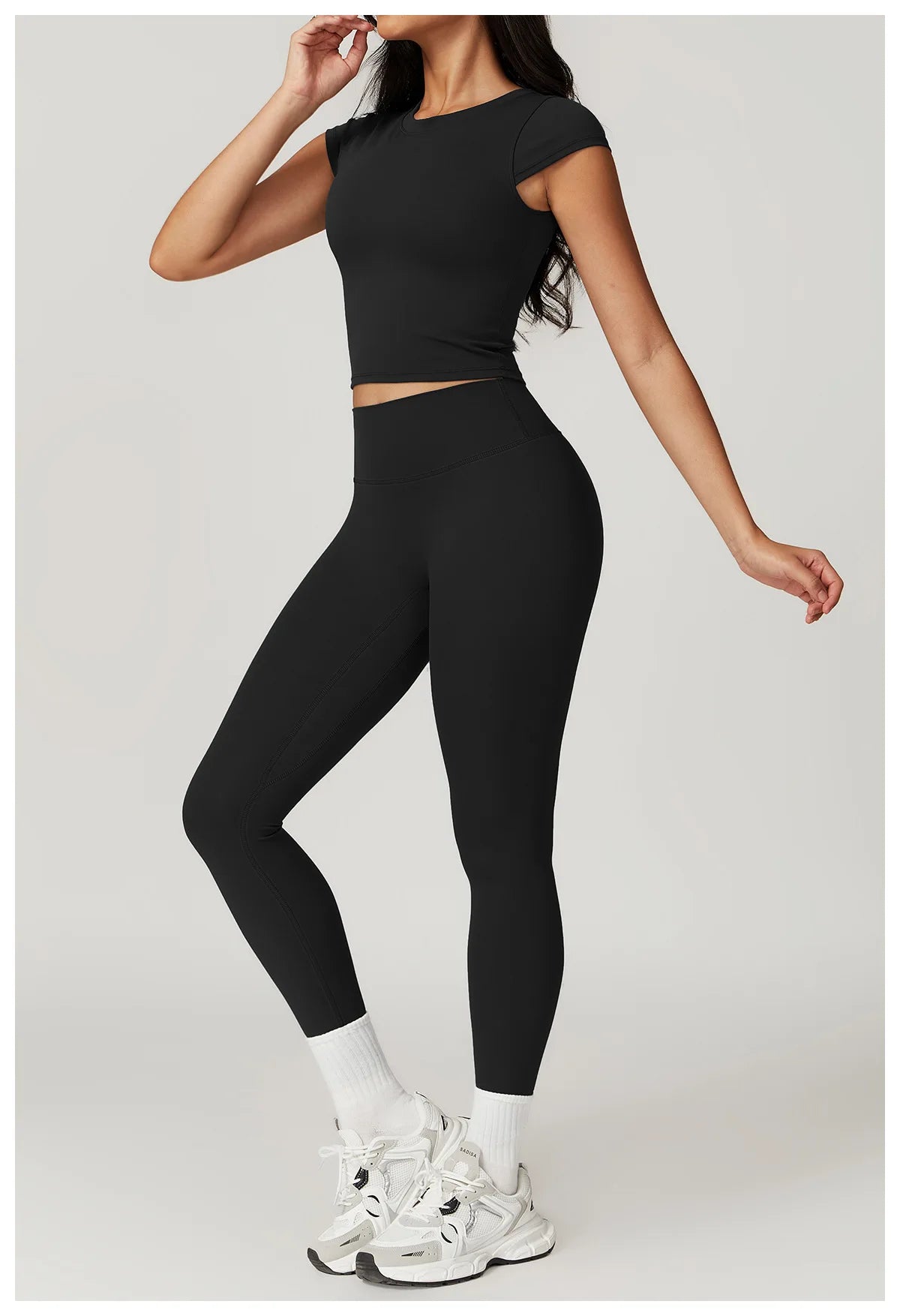 Women Yoga Set Leggings Skirt