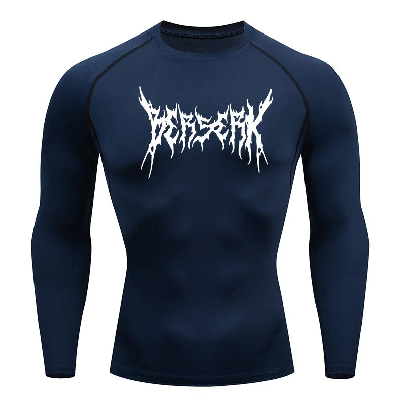 Men Compression Shirt Gym Rash Guard