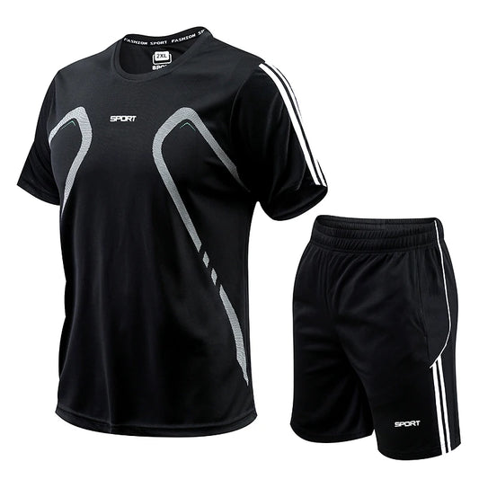 Men Sports Set Oversized Running