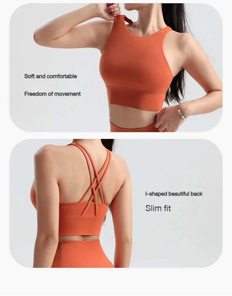 Women Sports Bra High Impact Shockproof