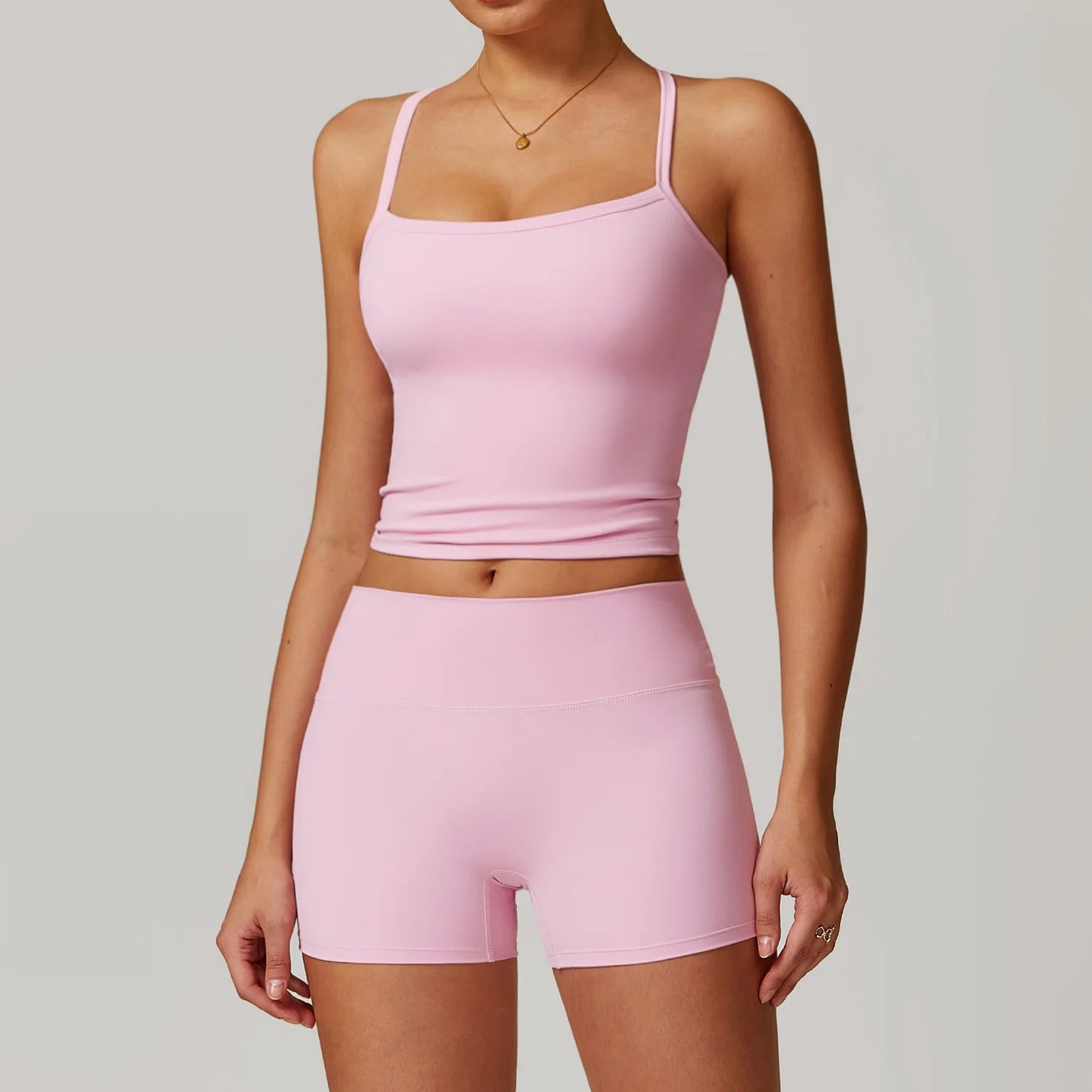 Women Yoga Set Crop Leggings
