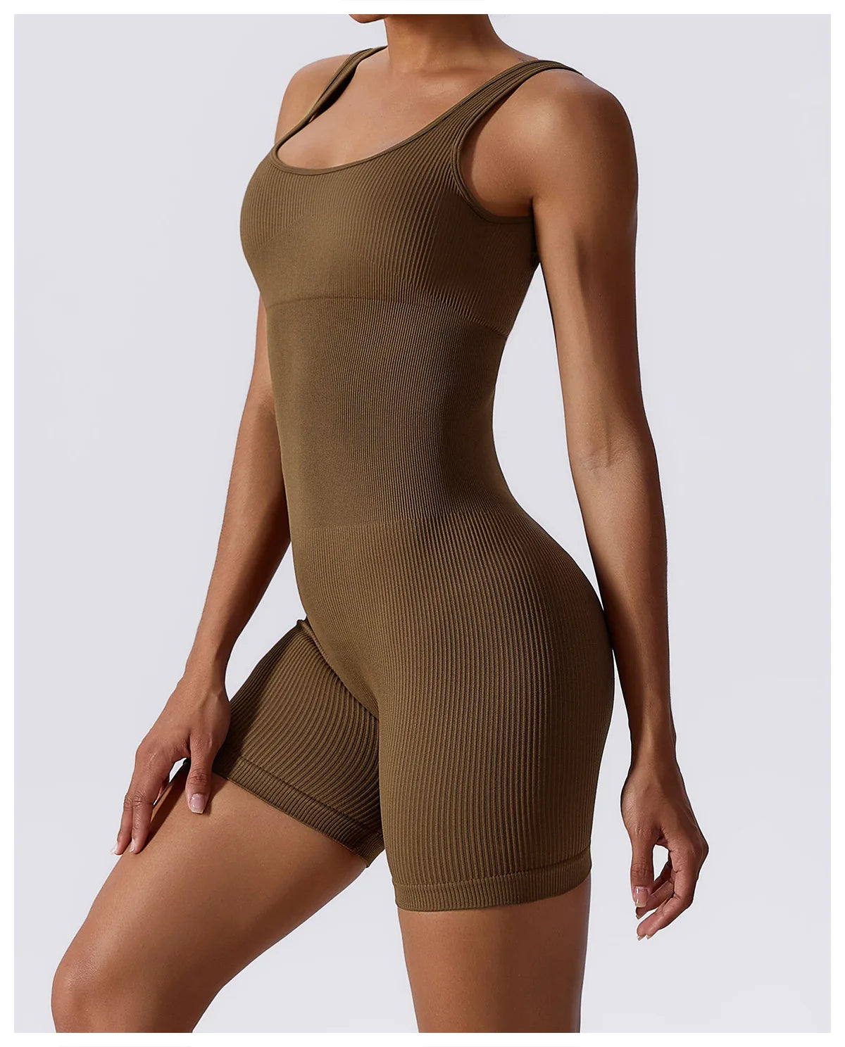 Women Jumpsuit Ribbed Yoga Tracksuit