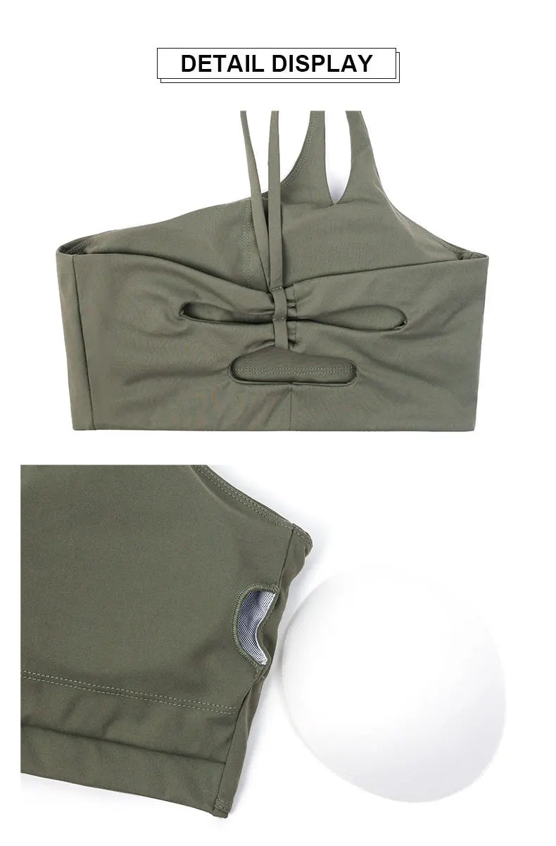 Women Sports Bra One Shoulder