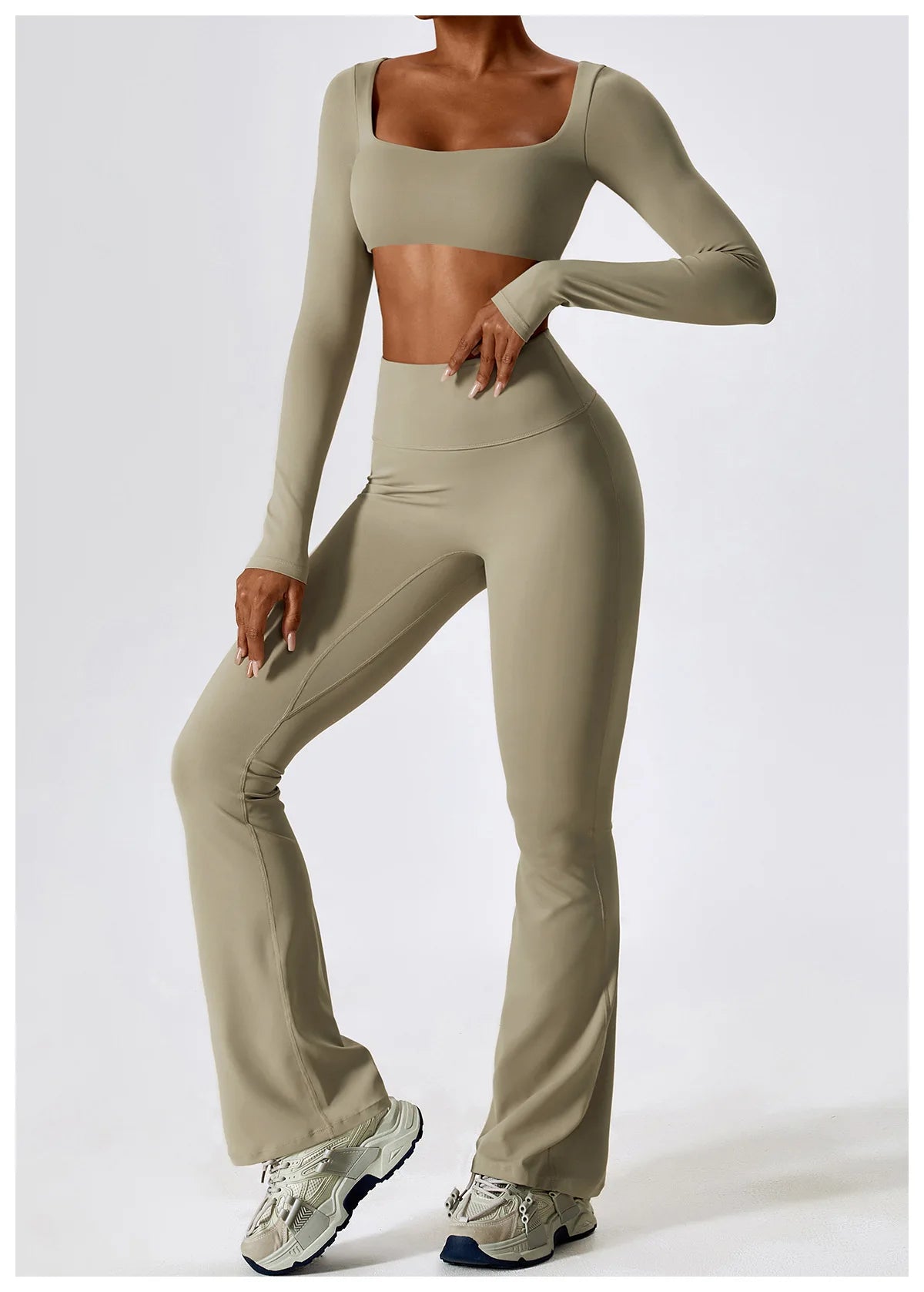 Women Tracksuit Yoga Set Crop Leggings