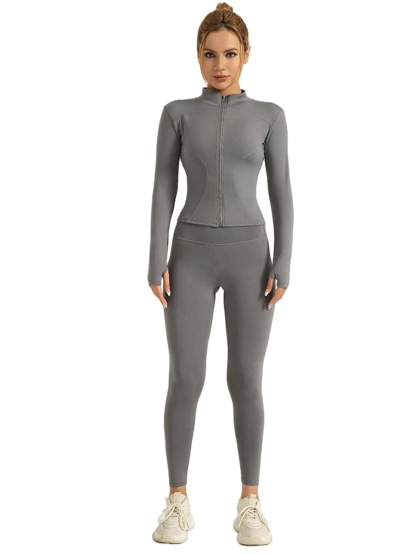 Women Tracksuit Zip Jacket Leggings Set