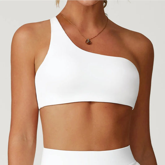 Women Sports Bra One Shoulder Vest
