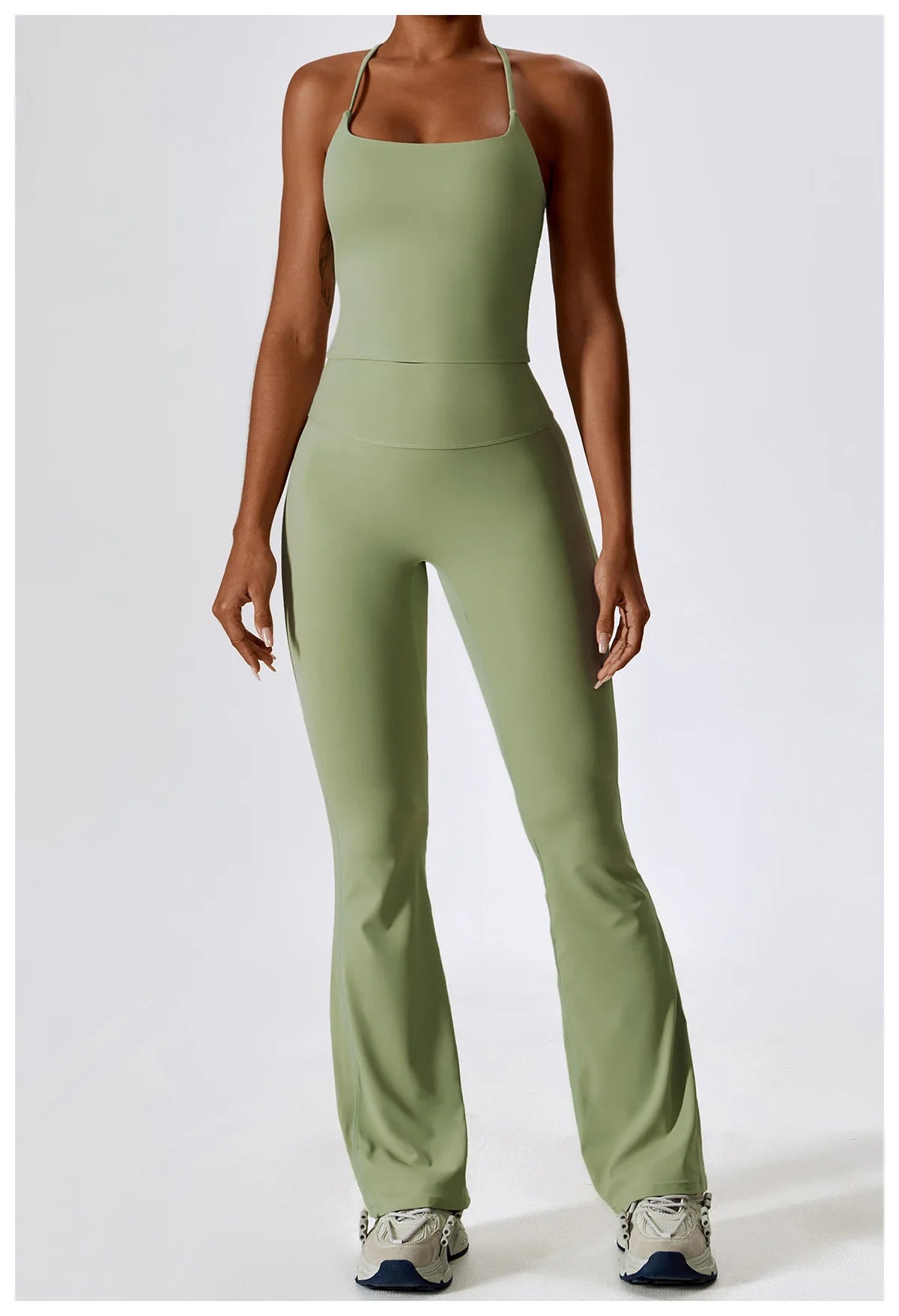 Women Tracksuit Yoga Set Crop Leggings