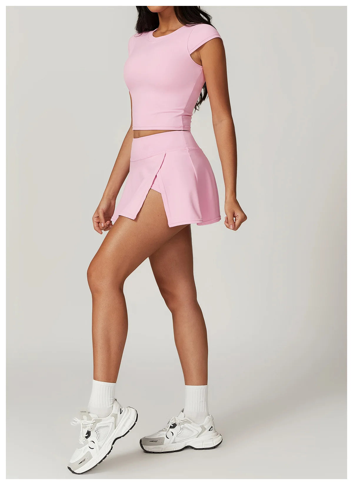 Women Yoga Set Leggings Skirt