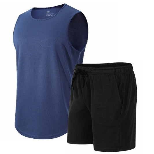 Men Sports Vest Shorts Set