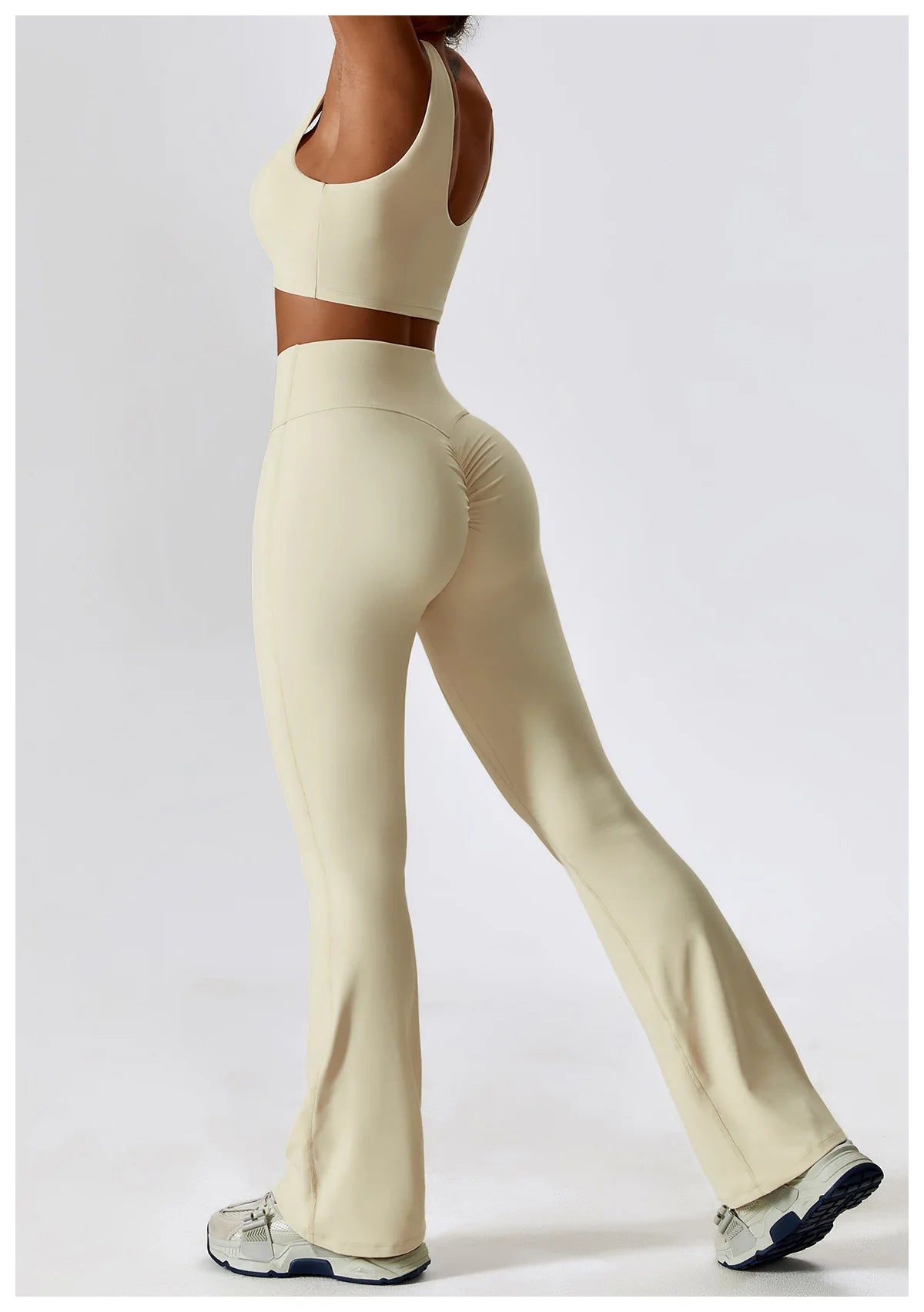 Women Tracksuit Yoga Set Crop Leggings
