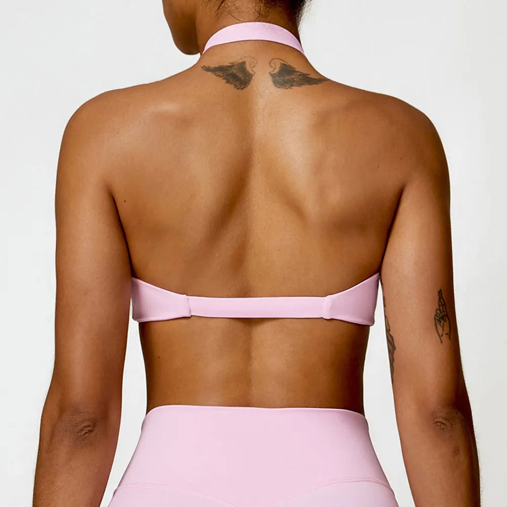 Women Sports Bra Halter Push Up