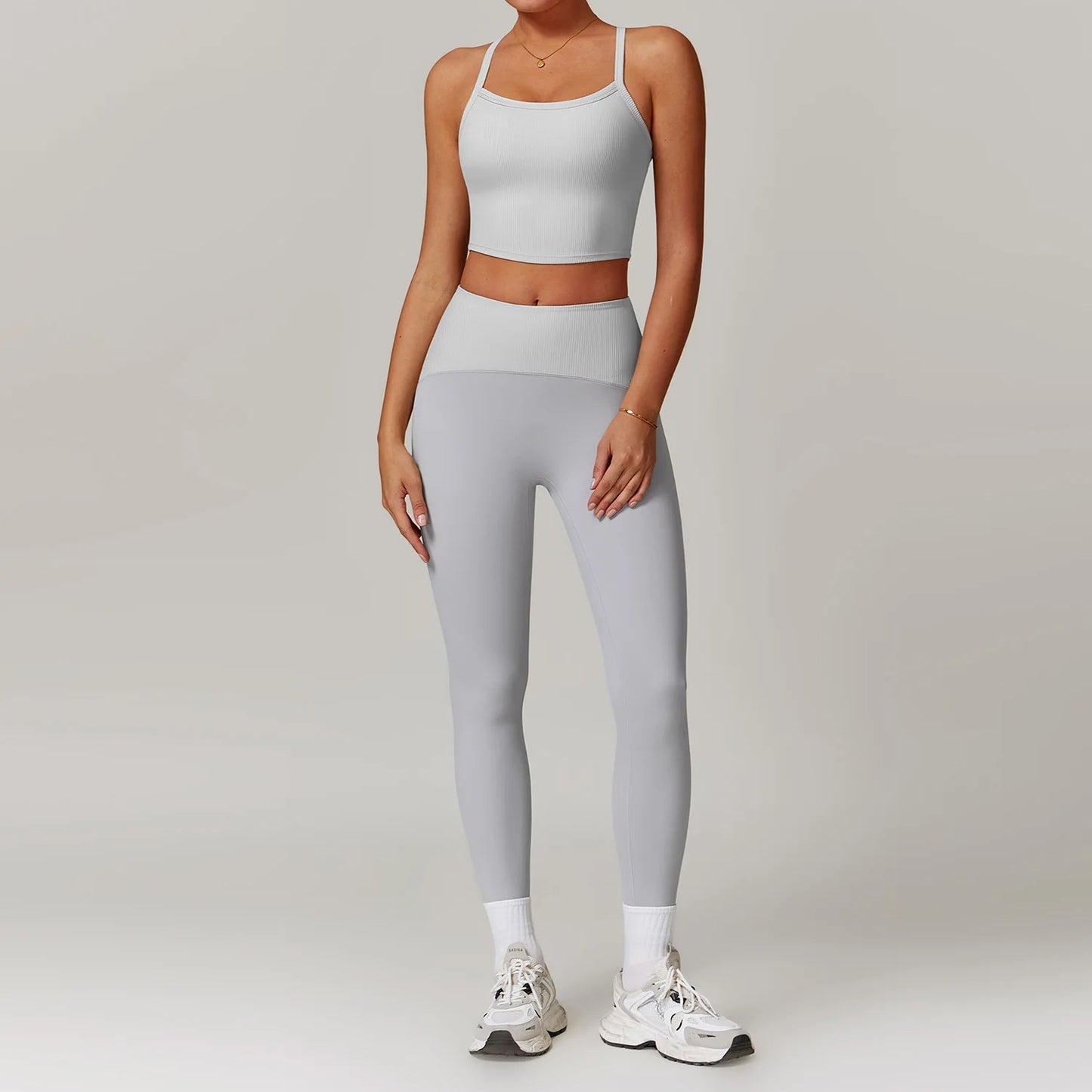 Women Yoga Set Jacket Bra Leggings