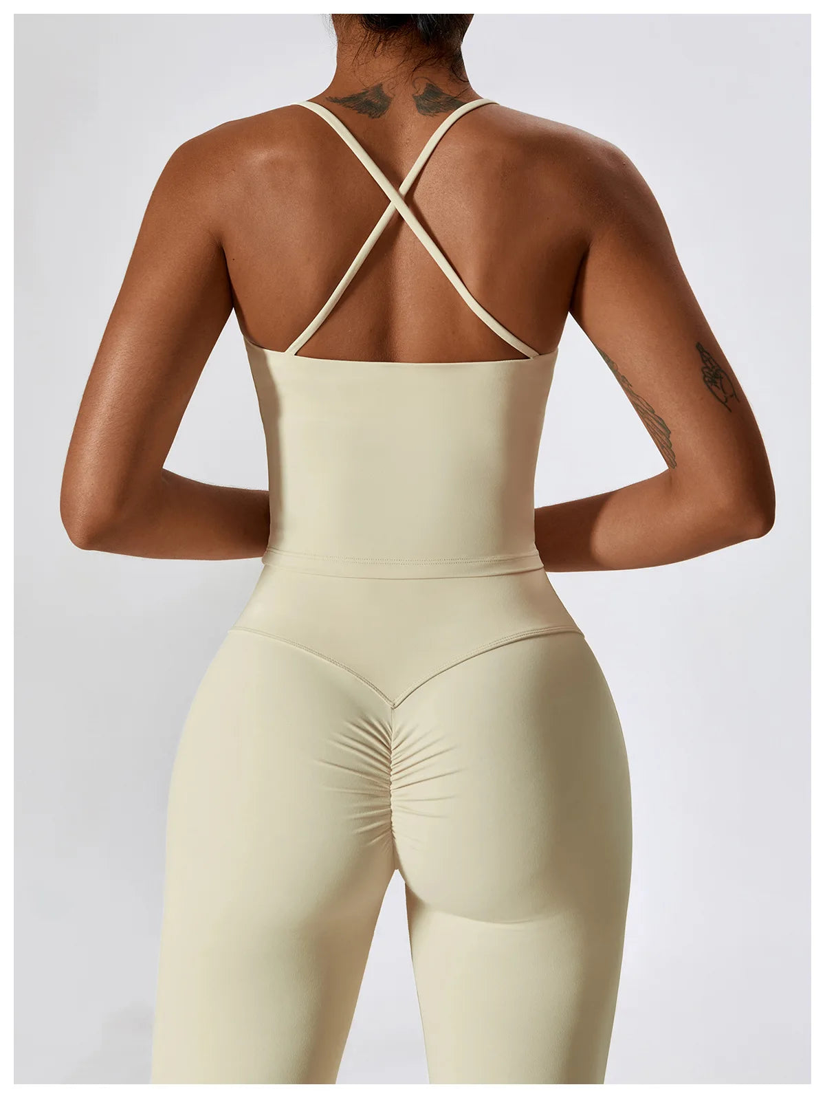 Women Tracksuit Yoga Set Crop Leggings