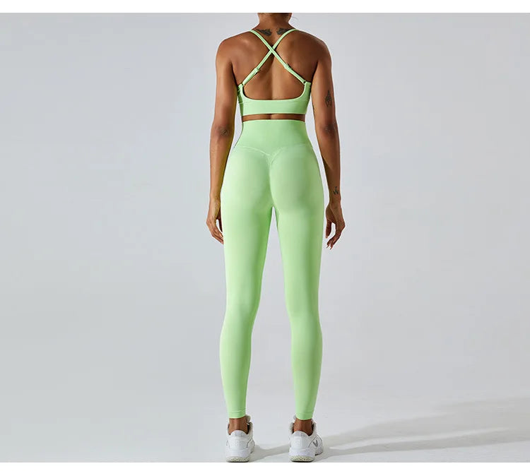 Women Fitness Suit Sports Bra Leggings