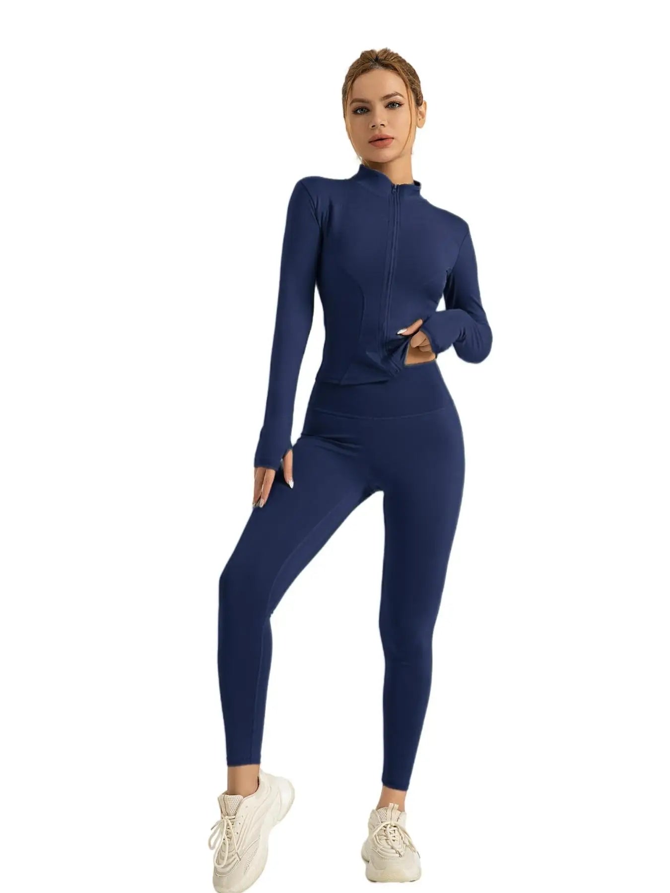 Women Tracksuit Zip Jacket Leggings Set