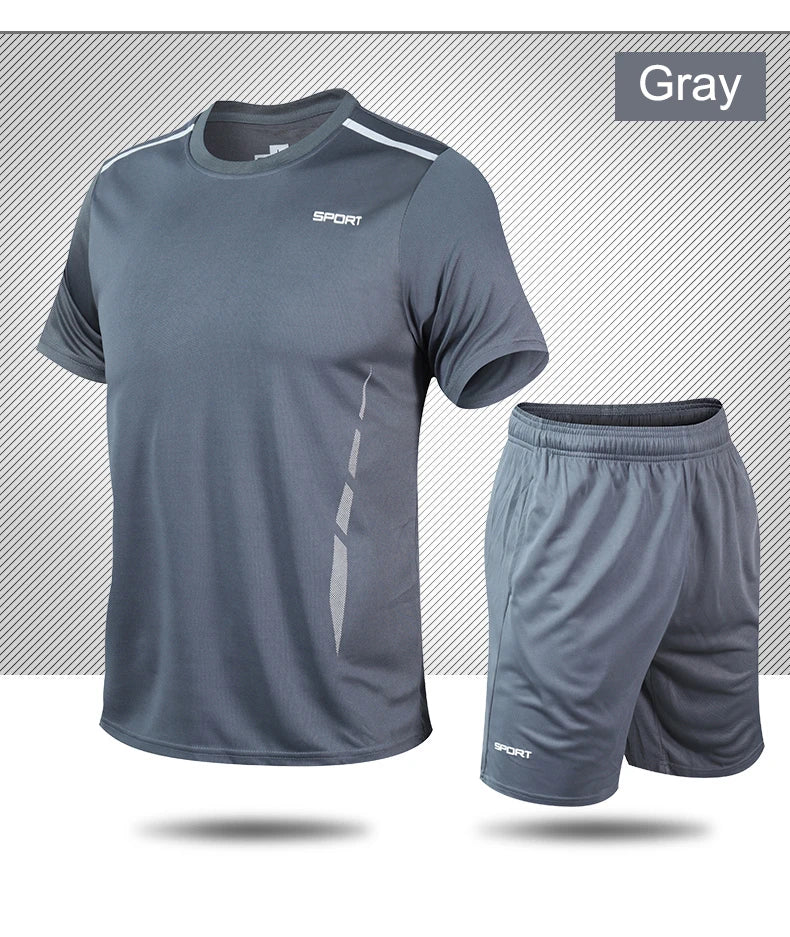 Men Running Set Shirt Shorts