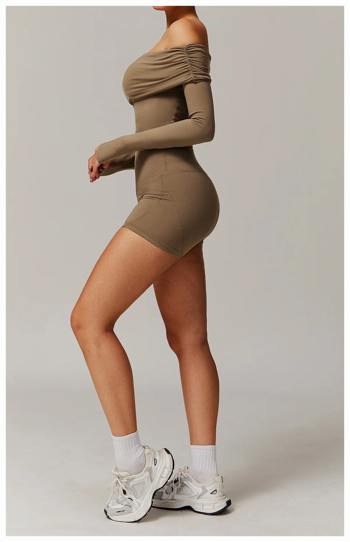 Women Yoga Set Long Sleeve Bell Pants