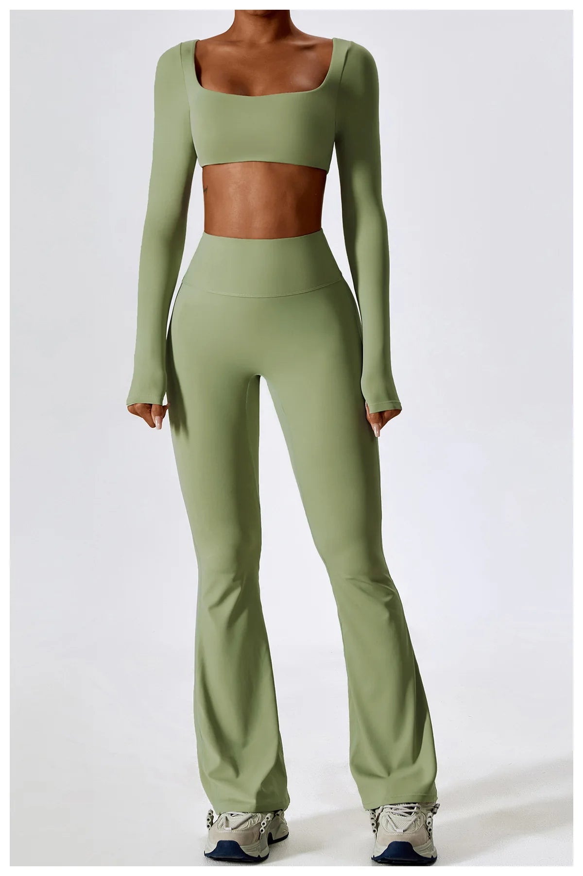 Women Tracksuit Yoga Set Crop Leggings