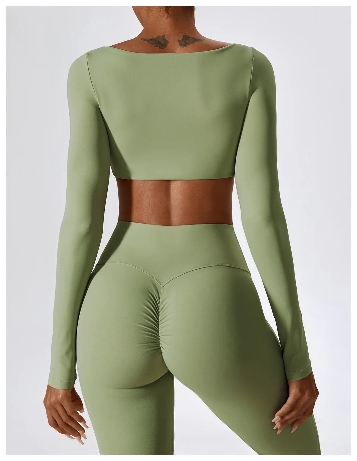 Women Tracksuit Yoga Set Crop Leggings