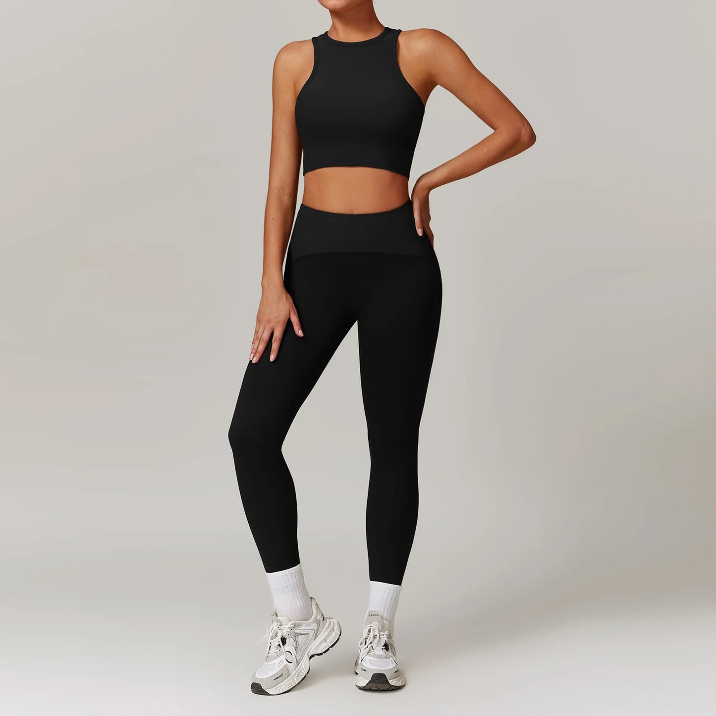 Women Yoga Set Jacket Bra Leggings