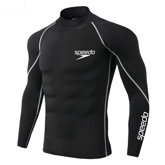 Men Swimming Tights Rash Guard Set